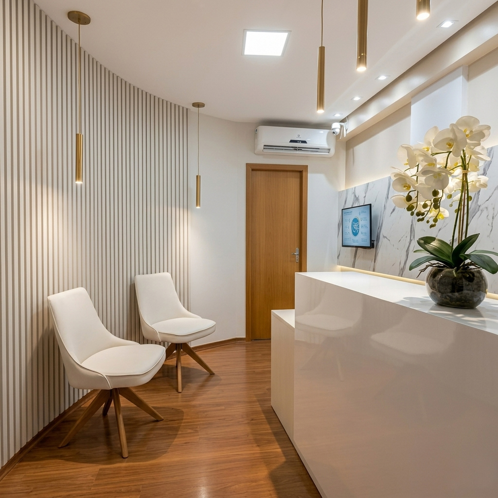 Recepção da Clínica de Estética Príscilla Menezes